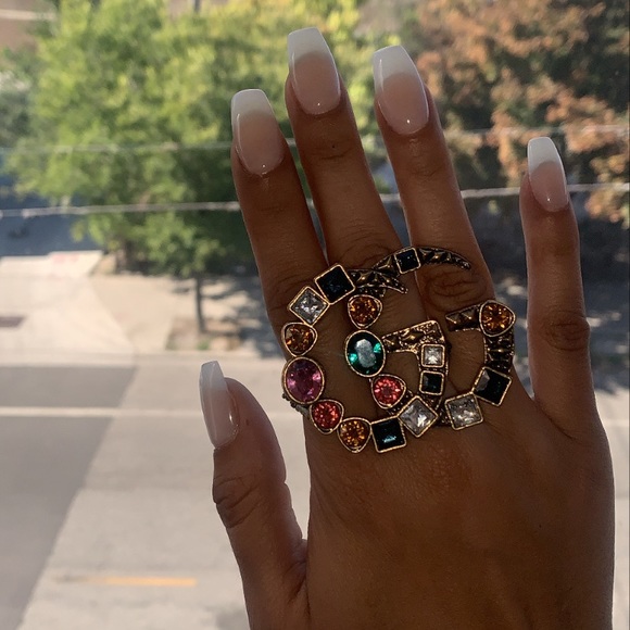 gucci crystal double g ring